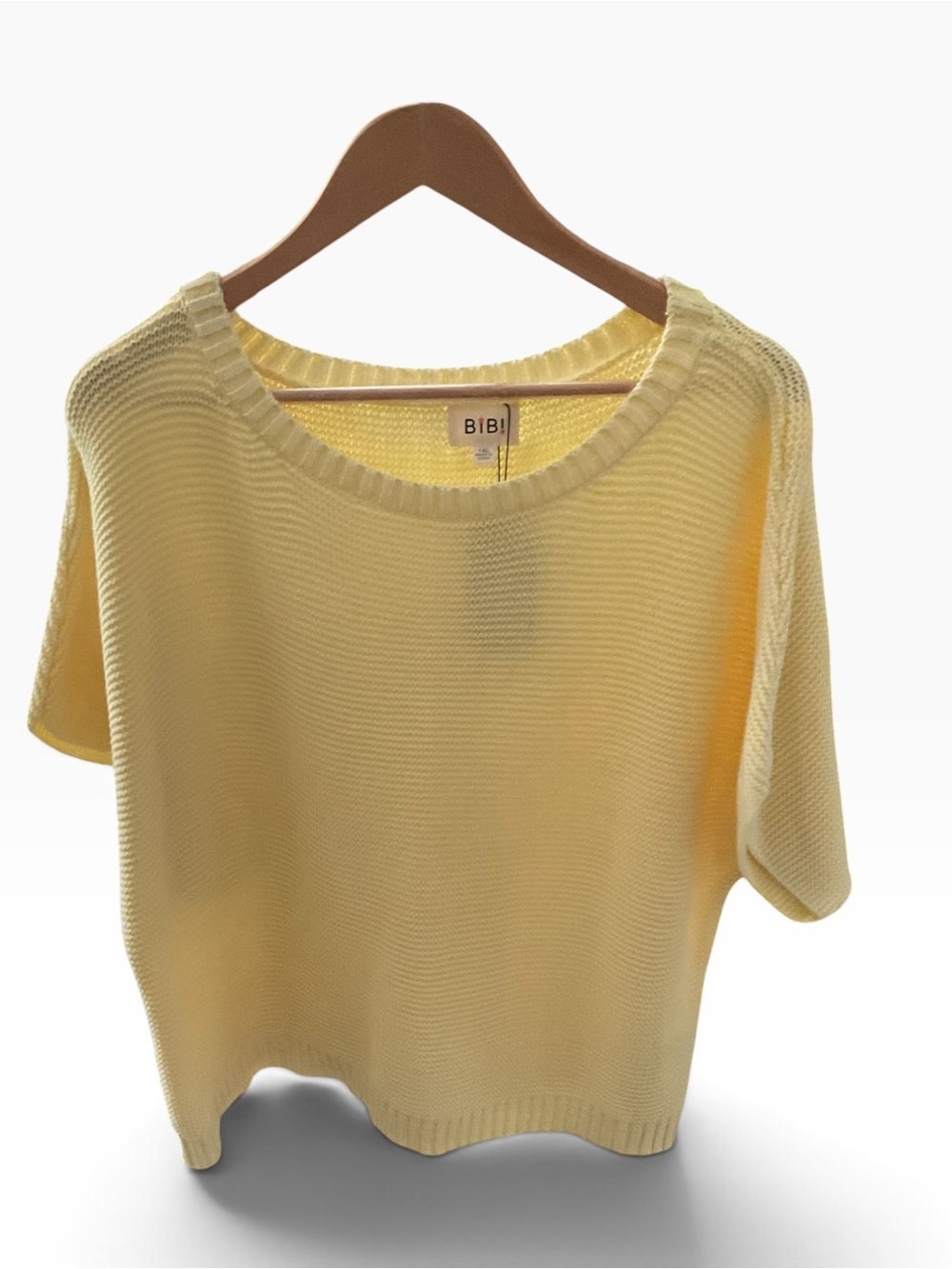 BIBI Plus Lightweight Yellow Knit Women's Sweater
